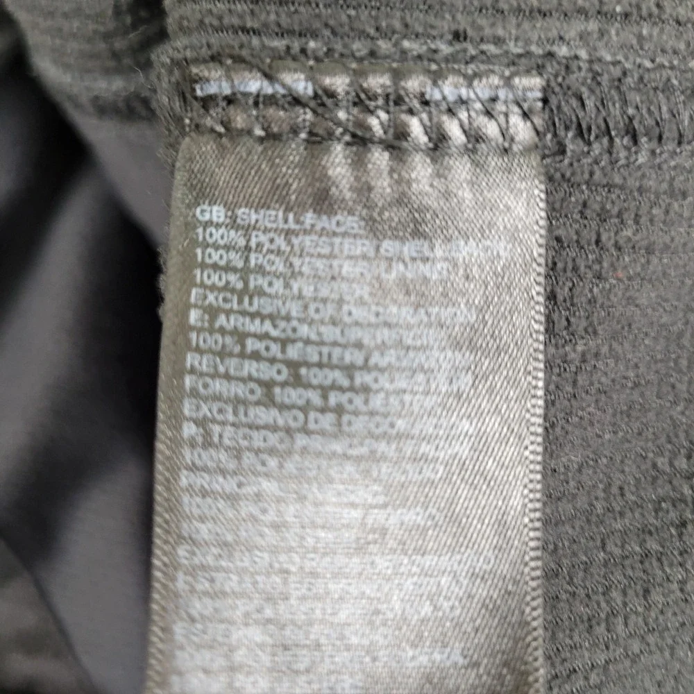 The North Face Fleece Vest Dark Gray Heather‎ Mens Medium Full Zip Outdoor Logo